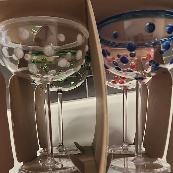 Kate Spade x Target Collab Polka Dot Coupe Glass Set - www.disolcolor.com